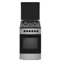 Комбинированная плита Kraft KF-FSK5302 ES (серебро/черный, электр.духовка)