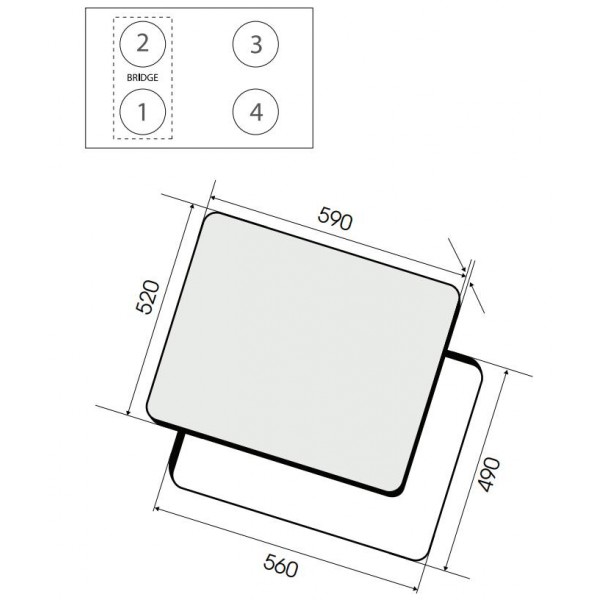 Варочная поверхность Elica RATIO 604 PLUS BL