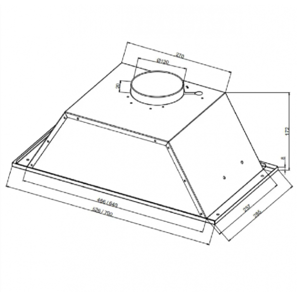 Встраиваемая вытяжка NORDFROST FB 6060 B