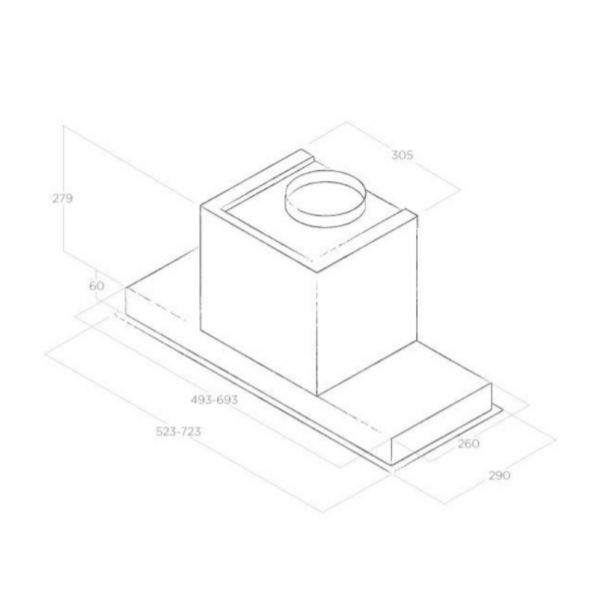 Вытяжка Elica HIDDEN 2.0 IX/A/72